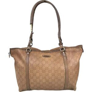 672214AT (X3) Gucci Shoulder Bag Brown PVC
